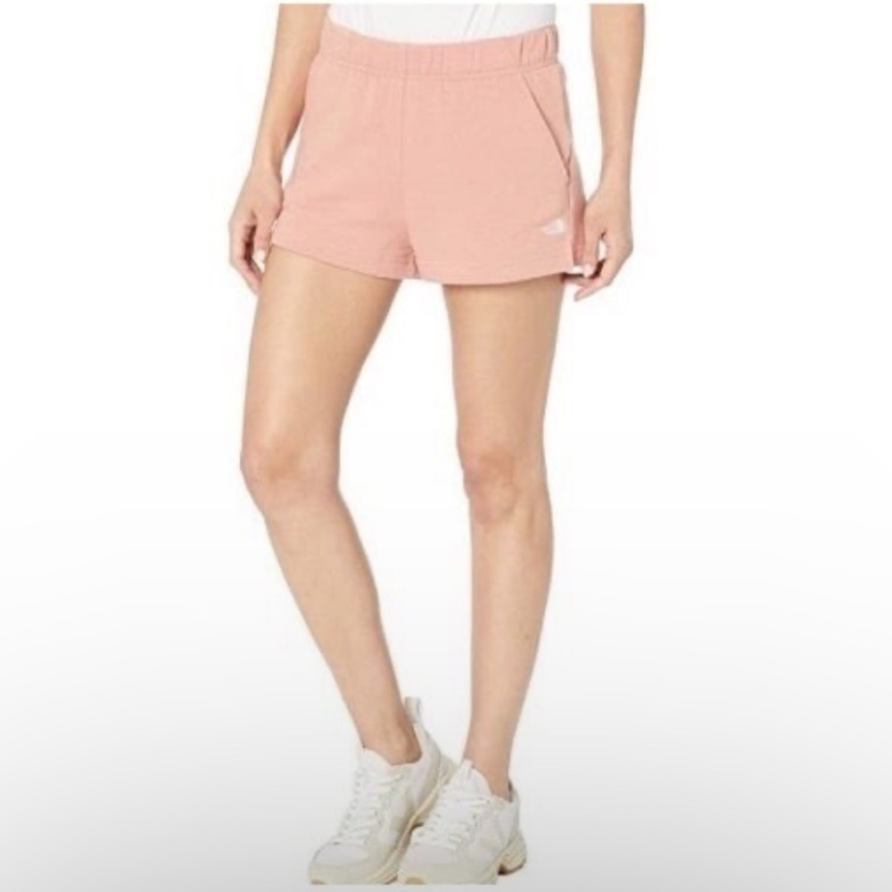 The North Face rose dawn logo shorts